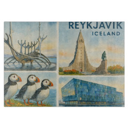 Reykjavik Island Multiview Schneidebrett