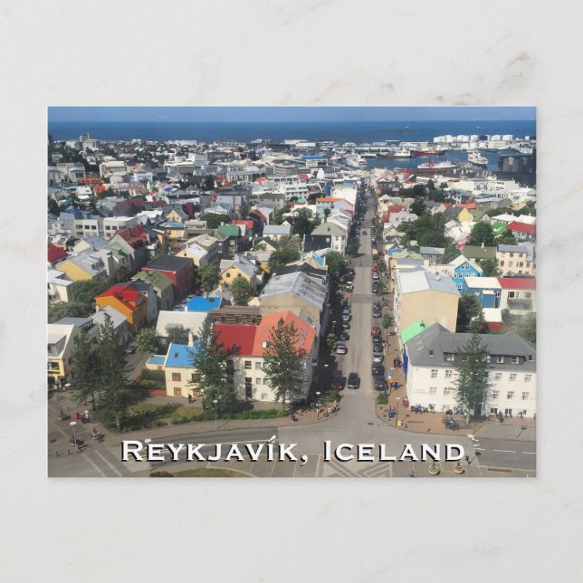 Reykjavík, Island Postkarte (Vorderseite)