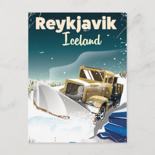 Reykjavik Island Reiseausdruck Postkarte