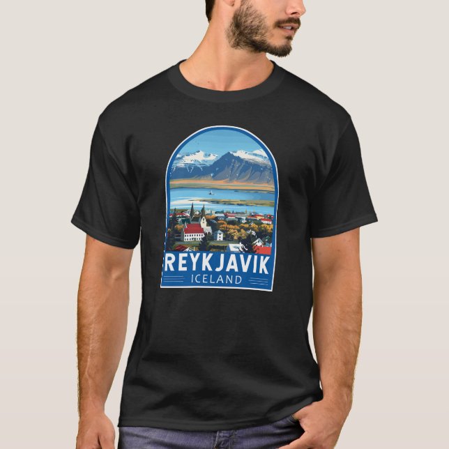 Reykjavík Island Reisen Vintag T-Shirt (Vorderseite)