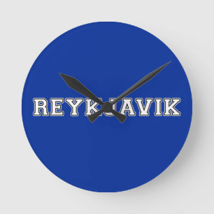 Reykjavik Island Runde Wanduhr