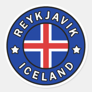 Reykjavik Island Runder Aufkleber