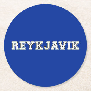 Reykjavik Island Runder Pappuntersetzer