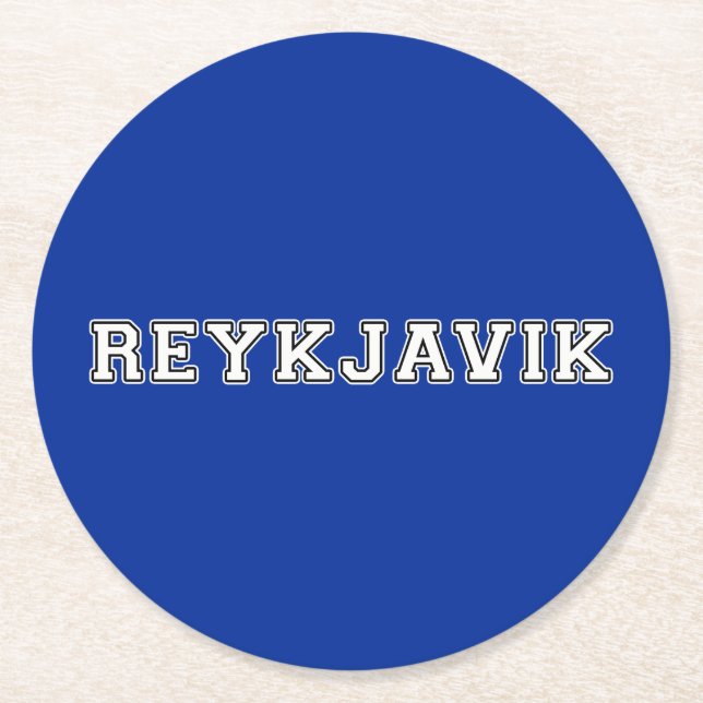 Reykjavik Island Runder Pappuntersetzer (Vorderseite)