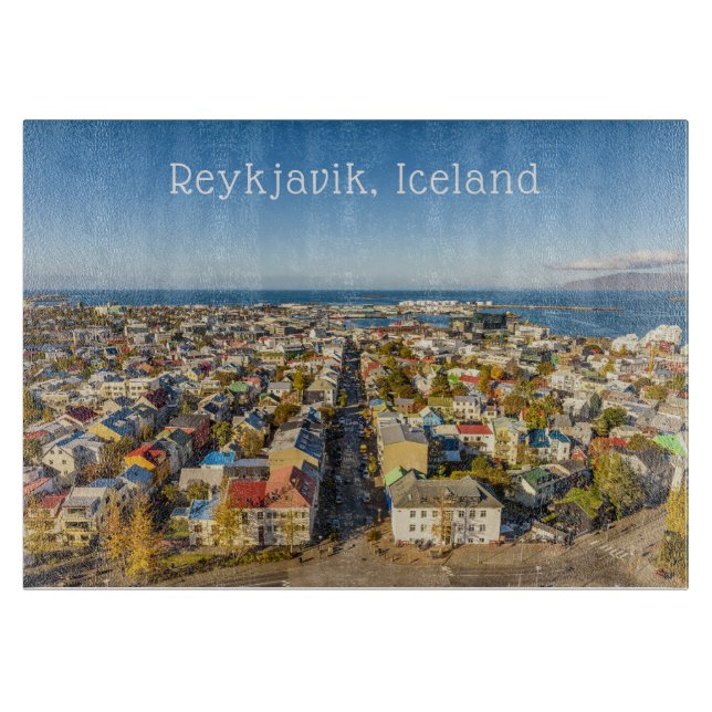 Reykjavik Island Schneidebrett (Vorderseite)