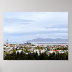 Reykjavik Island Schöne Stadtfotografie Poster