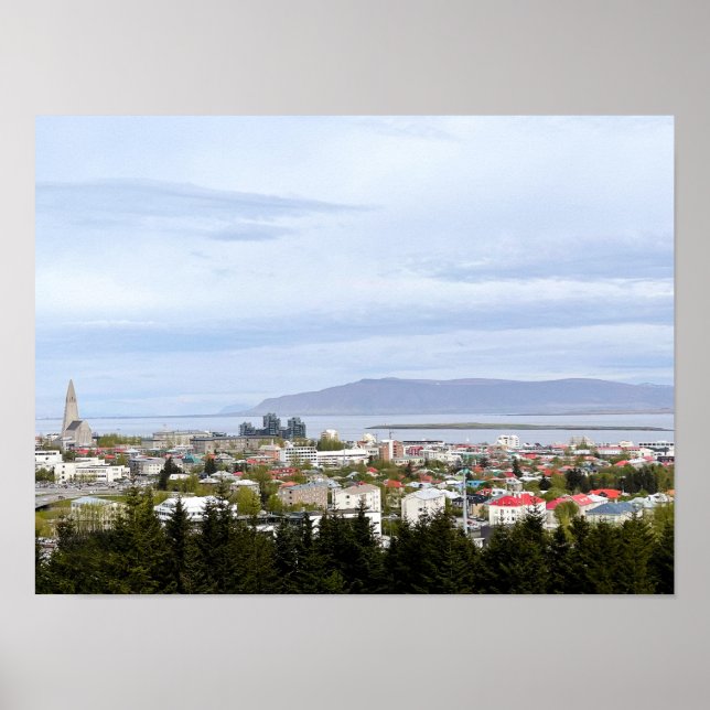 Reykjavik Island Schöne Stadtfotografie Poster (Vorne)