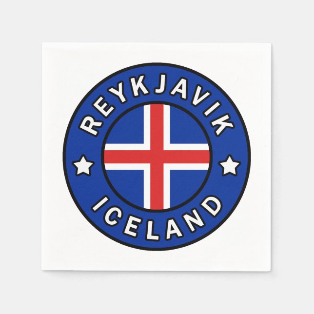 Reykjavik Island Serviette (Vorderseite)