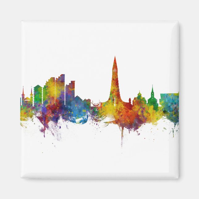 Reykjavík Island Skyline Magnet (Vorne)