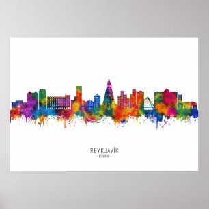 Reykjavik Island Skyline Poster