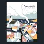 Reykjavik, Island Vintage Travel Poster<br><div class="desc">Reykjavik,  Island Vintage Travel Poster</div>
