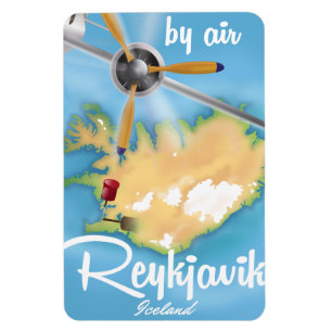 Reykjavik, isländisches Reiseplakat Magnet