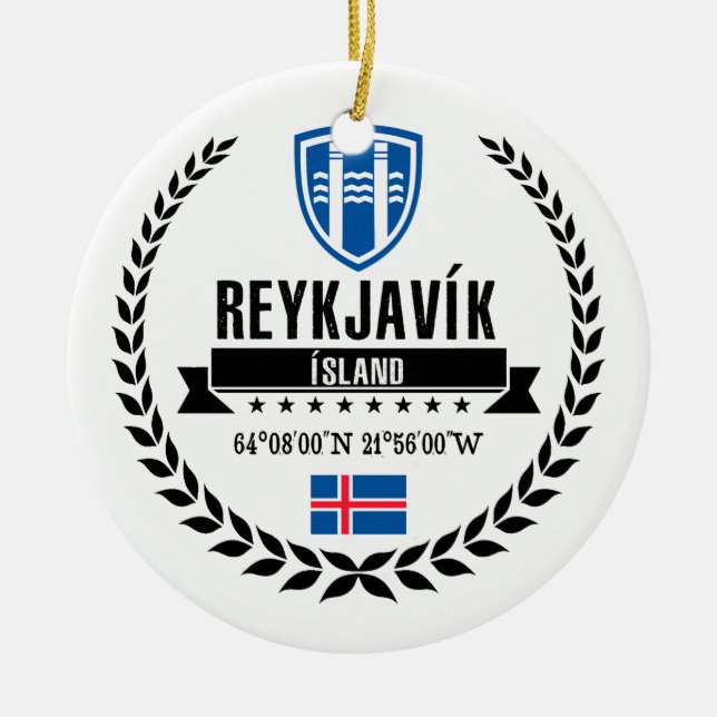 Reykjavík Keramikornament (Vorne)