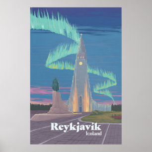 Reykjavik Reiseplakat Poster