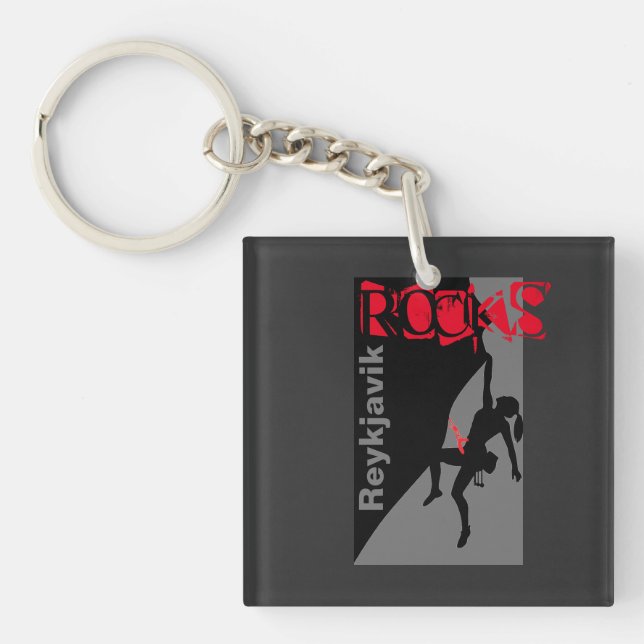 Reykjavik Rocks Schlüsselanhänger (Vorderseite)