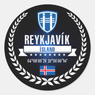 Reykjavík Runder Aufkleber