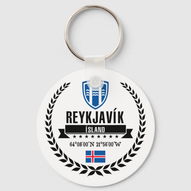 Reykjavík Schlüsselanhänger (Vorderseite)