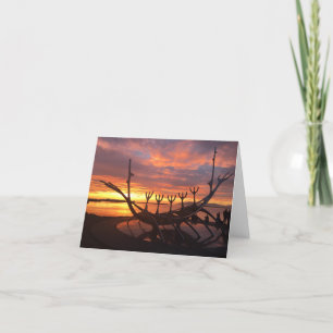 Reykjavik-Sonnenuntergang notecard #2 Karte