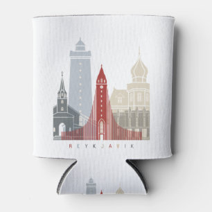 Reykjavik V2 Skyline-Poster Dosenkühler