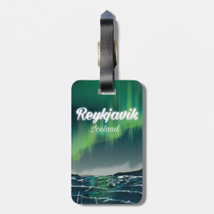 Reykjavik Vintage Reiseplakat Gepäckanhänger