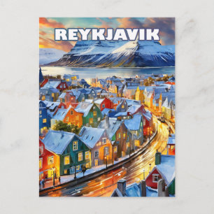 Reykjavík, wo Kultur und Kunst blühen Postkarte
