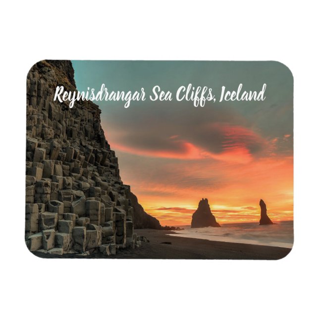 Reynisdrangar Sea Cliffs Island Magnet (Horizontal)