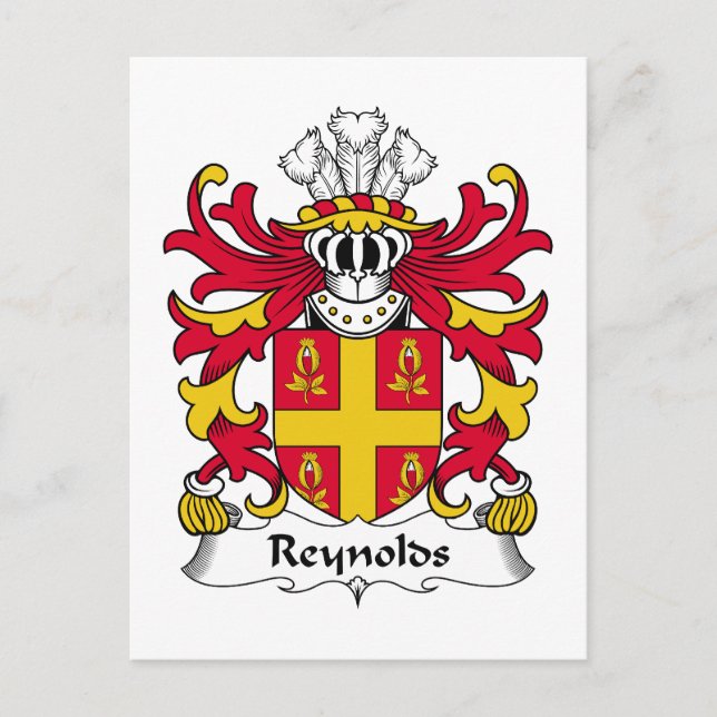 Reynolds Familienwappen Postkarte (Vorderseite)