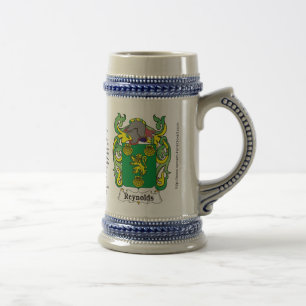 Reynolds-Familienwappen Stein Bierglas