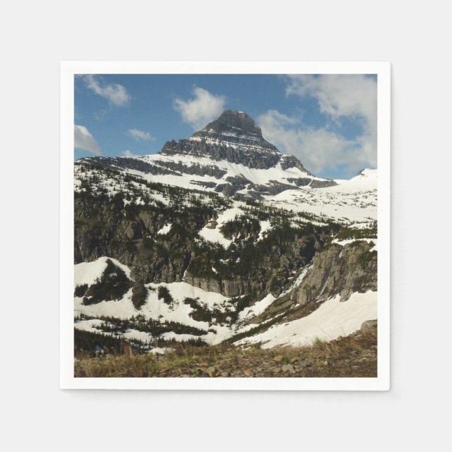 Reynolds Mountain vom Logan Pass beim Glacier Park Serviette (Vorderseite)