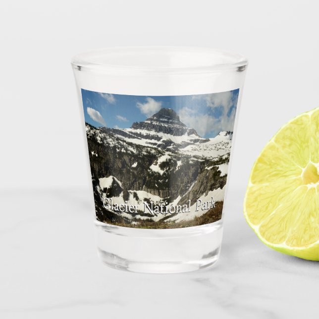 Reynolds Mountain vom Logan Pass im Glacier Park Schnapsglas (Vorderseite)