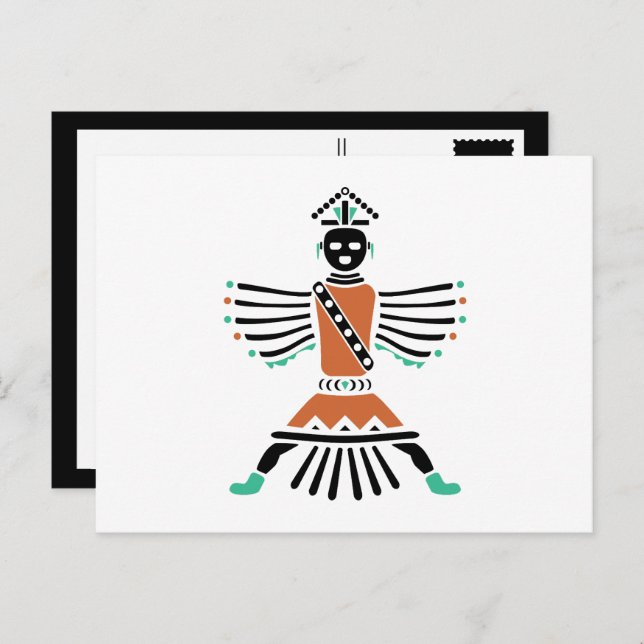 Rez-Messingkrieger Postkarte (Vorne/Hinten)