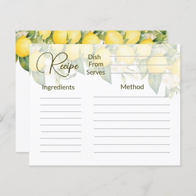 Rezept (Vorne/Hinten)