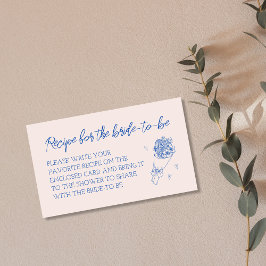 Rezept Anfrage Blue Hand Drawing Brautparty Begleitkarte