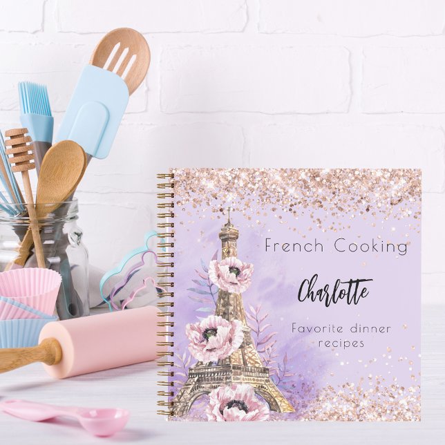 Rezept Buch Französisch kochen violett Rose Paris (Von Creator hochgeladen)