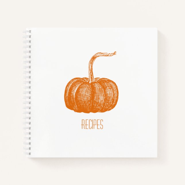 Rezept Buch mit Pumpkin Cover (Vorderseite)
