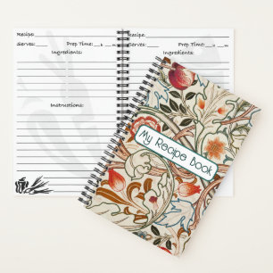 Rezept buchen - William Morris Design Notizbuch