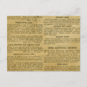 Rezept Card Antique Kentucky Postkarte