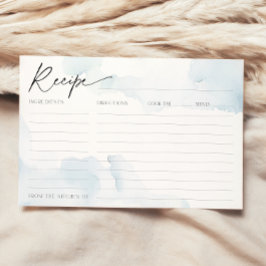 Rezept Card für blaues Brautparty auf Cloud Nine Einladung