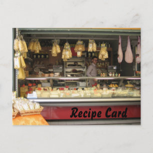 Rezept Card Geschenk Set - Italienischer Käse Postkarte