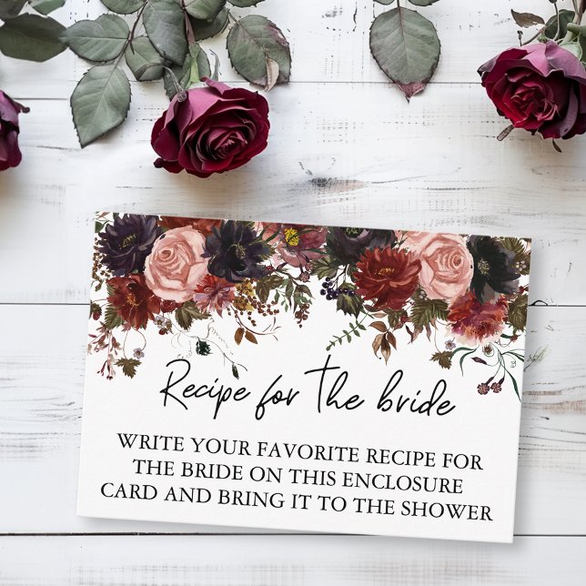 Rezept für Braut Brautparty HerbstHalloween Begleitkarte (Von Creator hochgeladen)