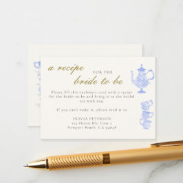 Rezept für Bride Blue Tee Set China Lace Gold Chic Begleitkarte