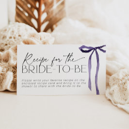 Rezept für Bride Request Lila Bow binden den Knote Begleitkarte