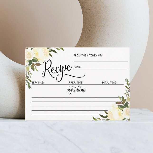 REZEPT für das Brautparty von Aquarellfarben Begleitkarte (Von Creator hochgeladen)