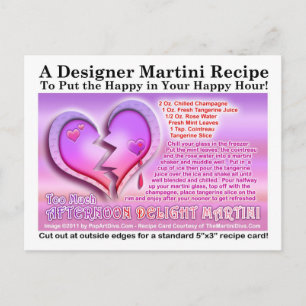 Rezept für den Afternoon Delight Valentinstag Mart Feiertagspostkarte