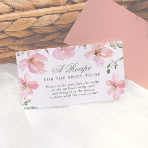 Rezept für die Braut als elegante Frühlingsblüte Begleitkarte