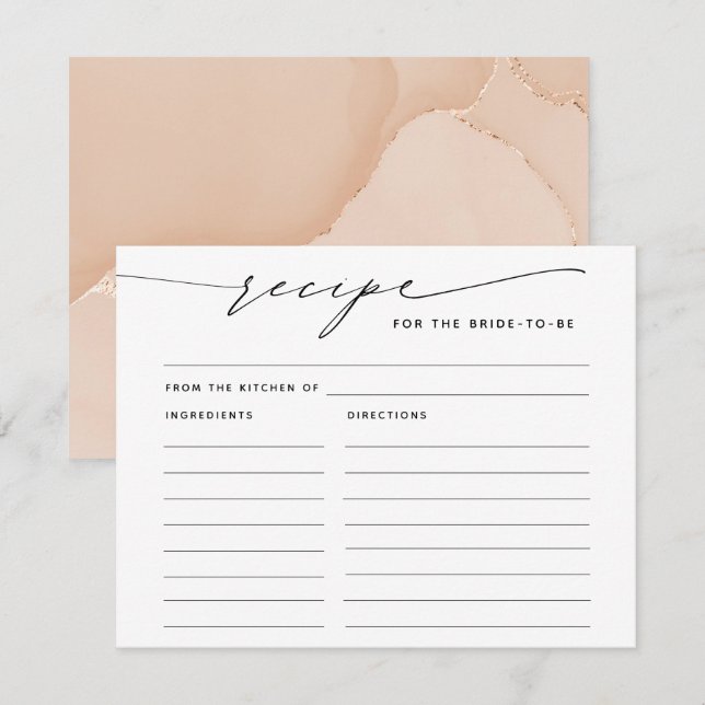 Rezept für die Bride Elegant Script Enclosure Card Begleitkarte (Vorne/Hinten)