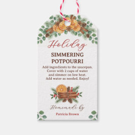 Rezept für ein simmerierendes Weihnachtspotpourri  Geschenkanhänger