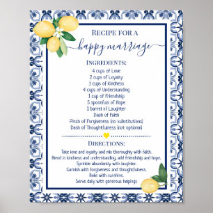 Rezept für eine glückliche Ehe Lemons Brautparty-G Poster