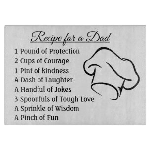 Rezept für einen Vater Schneidebrett