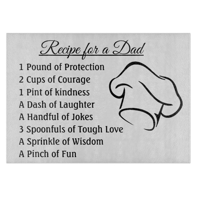 Rezept für einen Vater Schneidebrett (Vorderseite)